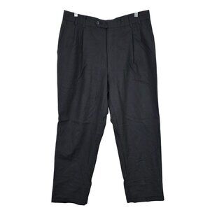 Mens Joseph & Feiss International Trio Black Trousers 100% Wool Size 42 Reg